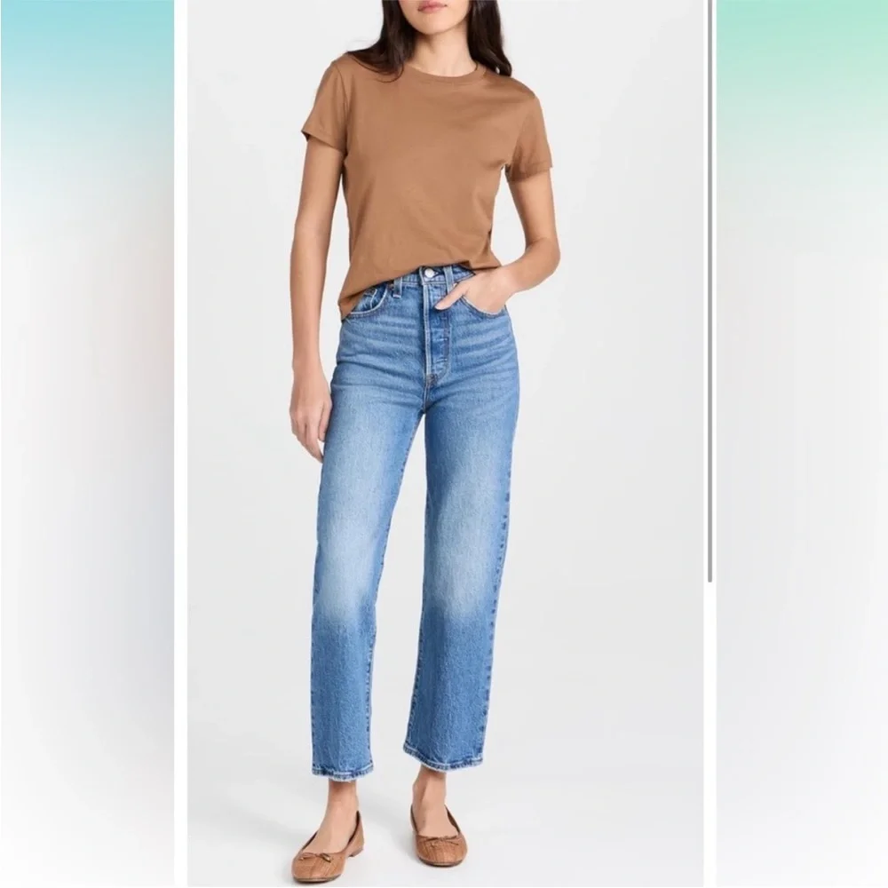 Levi’s Ribcage ankle straight size 24 EUC medium wash - Picture 2 of 13